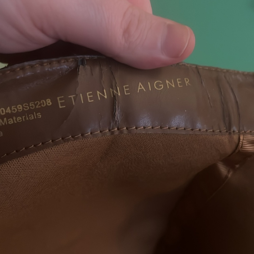 Etienne Aigner brown leather tall riding boots - Picture 12 of 16